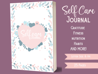 Self Care Planner (Health and Wellbeing) - Gratitude Journal, Fitness Tracker, Habit Tracker and more