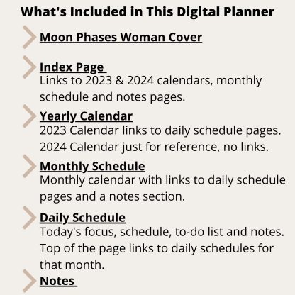 2023 Digital Planner for Smartphones - Moon Phases - Image 2