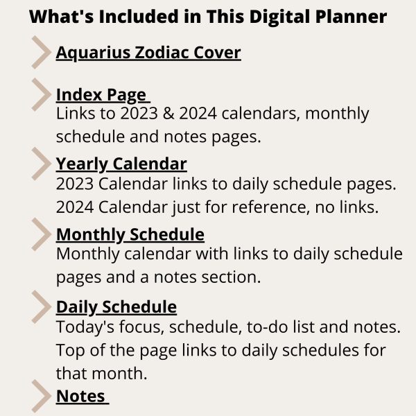 Aquarius - 2023 Digital Planner for Smartphones - Image 2