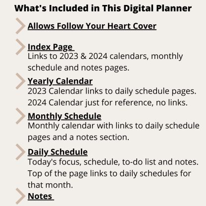 2023 Digital Planner for Smartphones - Be True to Yourself Always Follow Your Heart - Image 2