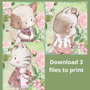 Vintage cats prints