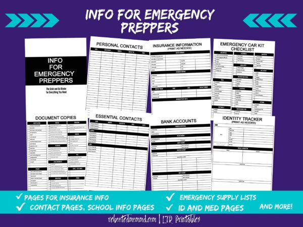 Emergency Planning Worksheets