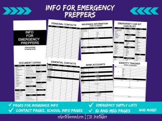 Emergency Planning Worksheets