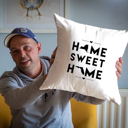 Home Sweet Home Throw Pillow Cover & Insert - Personalizable Item - Image 2