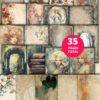 Whimsical Forest Junk Journal Printable Kit, Vintage Fairytale Shabby Chic Ephemera, Digital Scrapbooking Paper, Fantasy Grungy