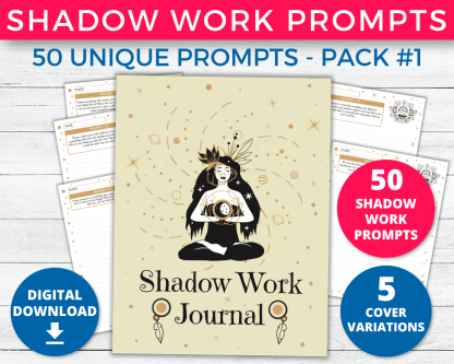 Shadow Work Journal Prompts Pack #1 | Printable Planner Inserts