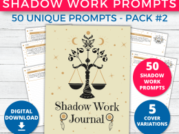 Shadow Work Journal Prompts Pack #2 | Printable Planner Inserts