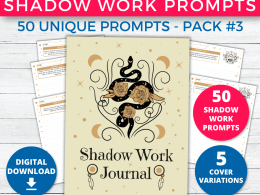 Shadow Work Journal Prompts Pack #3 | Printable Planner Inserts