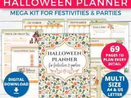 Halloween Planner Printables & Inserts | Halloween Festivities + Party Planning