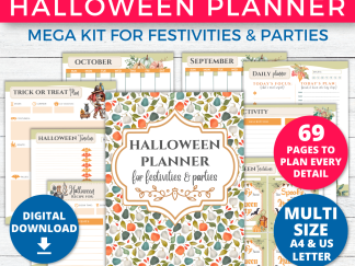 Halloween Planner Printables & Inserts | Halloween Festivities + Party Planning