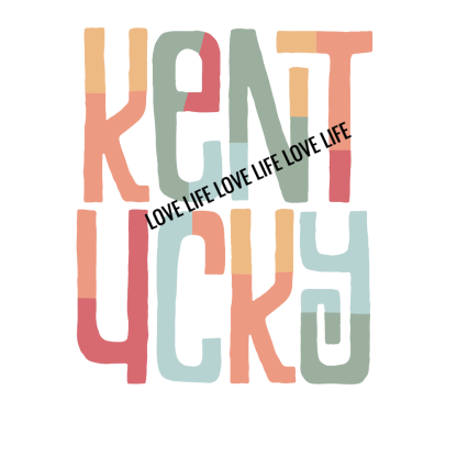 Colorful Kentucky State Graphic Clip Art - Instant Download - PNG, PDF, JPEG