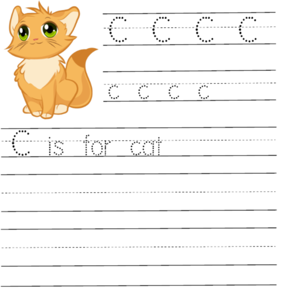 ABC Tracing Print A is for Alligator Bonus Coloring Book & Flashcards PDFs - Image 4