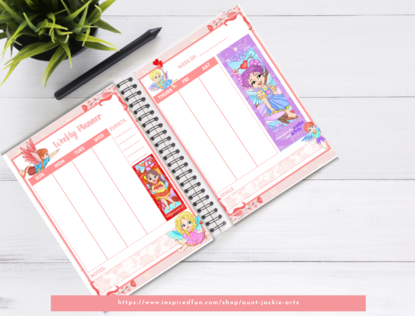 Cupid's Day PLANNER, 30 Daily, 4 Weekly Layouts, 1 Monthly Layout,Printable Templates, US Letter, Cupid Valentine's Day, Date Night Planner - Image 10