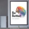 Digital WALL ART - Be Better - Rainbow Hair - Beautiful Black Woman - pdf, jpg - 5 Aspect Ratios / Sizes - Portrait Landscape - Image 10