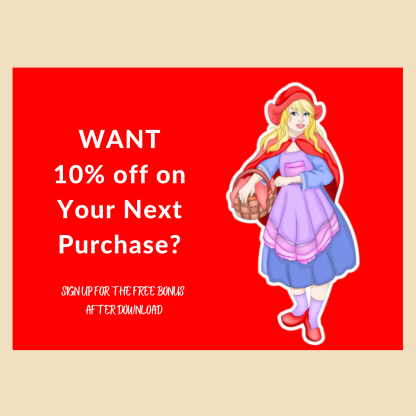 Little Red, Big Bad Wolf, Colored Stickers, Sticker Bundle , Stickers for Silhouette, Riding Hood Sticker, Big Bad Wolf Stickers, Cricut Cut - Image 10