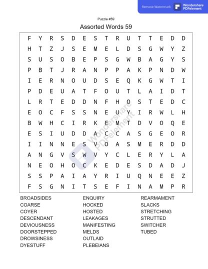 100 word search sheets