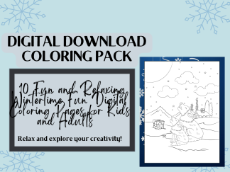 10 Fun and Relaxing Wintertime Fun Digital Coloring Pages for Kids and Adults