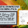 85 Relaxing Sloth and Friends Fall Coloring Pages for Kids and Adults, Fall Coloring Pages, Cute Animal Coloring Pages, Digital Download