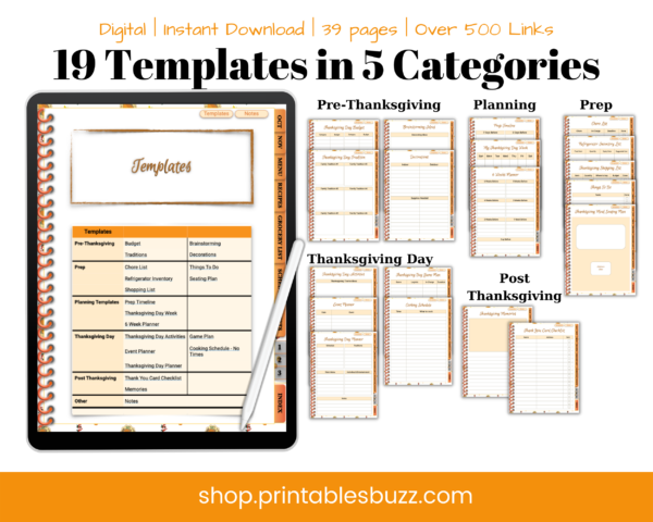 Thanksgiving Schedule PDF - Templates