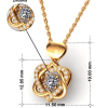 Funny Memory Not Naughty Gold Heart Knot Necklace - Image 8