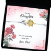 Dad to Daughter Keepsake Classic Sunflower Bracelet - Image 3