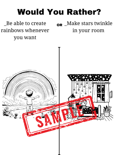 Would You Rather? Coloring Pages-Super Powers Edition! Printables/Digital Download - Image 7