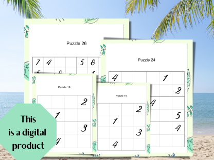 77 Easy Large Print Sudoku Puzzles for Beginners or Children, Big Print with Only One Sudoku Logic Puzzle Per Page, Digital Download - Image 7