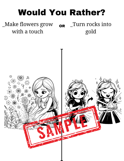 Would You Rather? Coloring Pages-Super Powers Edition! Printables/Digital Download - Image 8