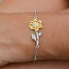 Dad to Daughter Keepsake Classic Sunflower Bracelet - Image 2