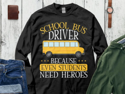 School Bus Driver because Students Need Heroes, digital clipart, svg, png, png, eps instant download - Image 2