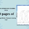 50 Fun and Relaxing Wintertime Digital Coloring Pages for Kids and Adults, Nature Coloring Pack, Northern Animals, Travel Friendly Activity - Image 2