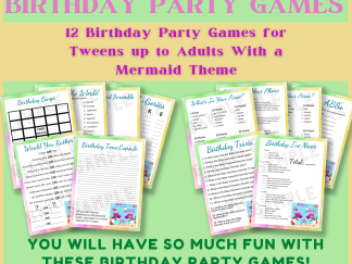 12 Printable Mermaid Birthday Party Games