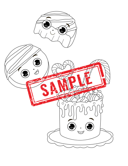 Candy Characters: A Delectable Coloring Adventure-BOLD & EASY COLORING For Kids & Adults! DIGITAL DOWNLOAD! - Image 6
