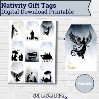 Nativity Scene Christmas Gift Tags