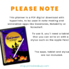 Halloween Planner - Digital Halloween Planner - Disclaimer