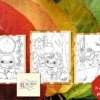 85 Relaxing Sloth and Friends Fall Coloring Pages for Kids and Adults, Fall Coloring Pages, Cute Animal Coloring Pages, Digital Download - Image 4