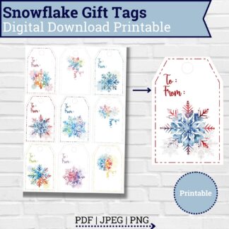 Snowflake Christmas Gift Tags