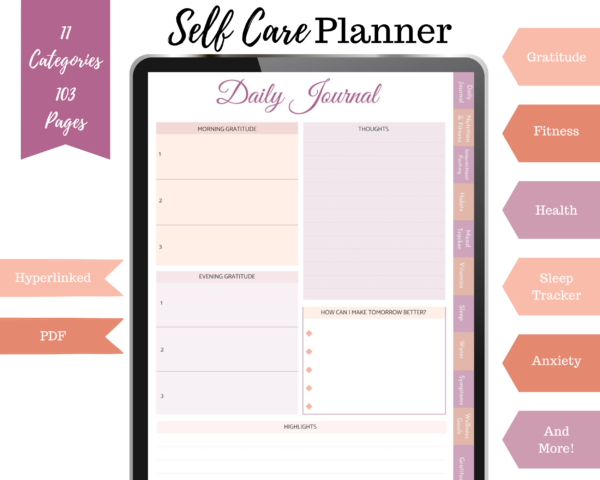 Health and Wellness/Wellbeing Digital Planner For Ipad, Goodnotes, Xodo etc. - Image 2