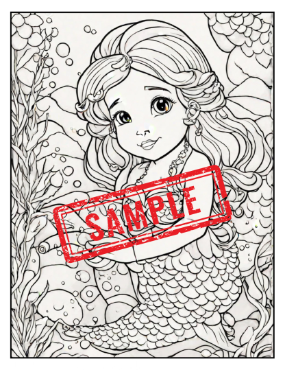Enchanted Realms: Fairies, Mermaids, and Princesses - A Digital Coloring Book Collection for Girls...DIGITAL DOWNLOAD! - Image 9