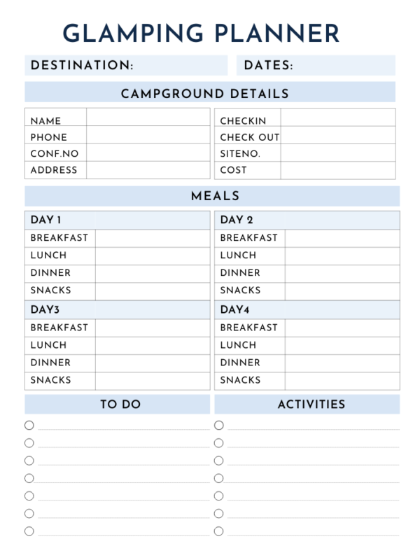 Summer Camping Planner With Checklists - Image 7