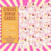 CIRCUS BINGO ACTIVITY, 30 different bingo cards for each child, super easy to print and use, fun for the whole family as well as party games - Image 15