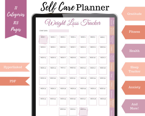Health and Wellness/Wellbeing Digital Planner For Ipad, Goodnotes, Xodo etc. - Image 3