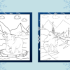 10 Fun and Relaxing Wintertime Fun Digital Coloring Pages for Kids and Adults - Image 6