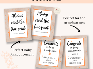 Pregnancy Announcement Wine Labels, New Baby Gift for Grandparents, Twin Announcement Wine Bottle Bundle, Our Family is Growing Sticky Labels