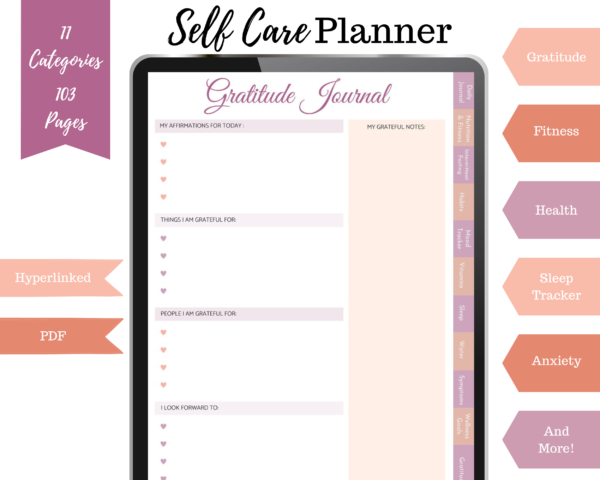 Health and Wellness/Wellbeing Digital Planner For Ipad, Goodnotes, Xodo etc. - Image 4