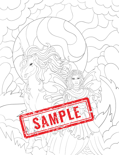 Fairy Tales and Unicorn Dreams: A Magical Coloring Collection/DIGITAL DOWNLOAD! - Image 6