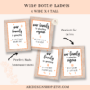 Pregnancy Announcement Wine Labels, New Baby Gift for Grandparents, Twin Announcement Wine Bottle Bundle, Our Family is Growing Sticky Labels - Image 2