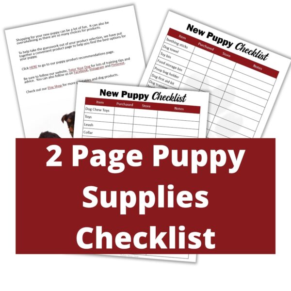 New Puppy Shopping Checklist | Printable Pet Checklist | New Pet Checklist | New Puppy Checklist | Available In 4 Colors - Image 3