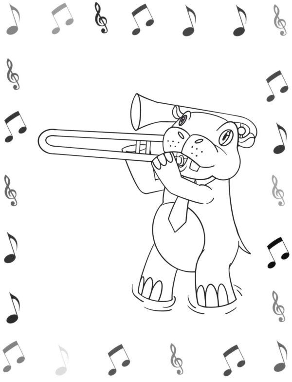 Coloring Book For Kids and Adults - Enjoy Animals and Musical Instruments - Image 6