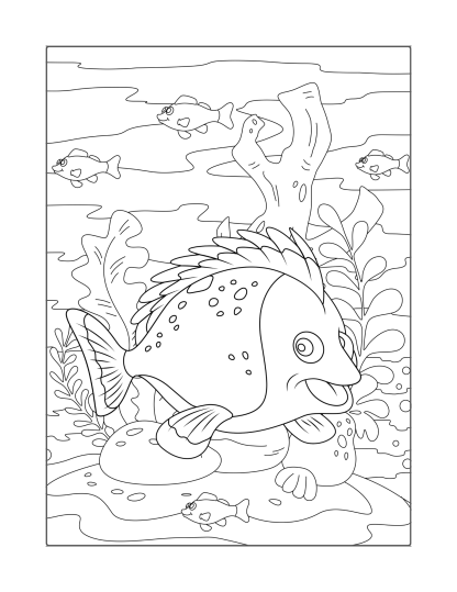 Friendly Fish coloring book - Image 3